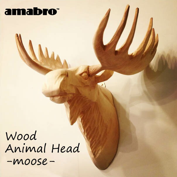 ̵amabro wood animal head -moose- إ饸   ˥ޥإå ưʪ Ƭ   ̲  ...