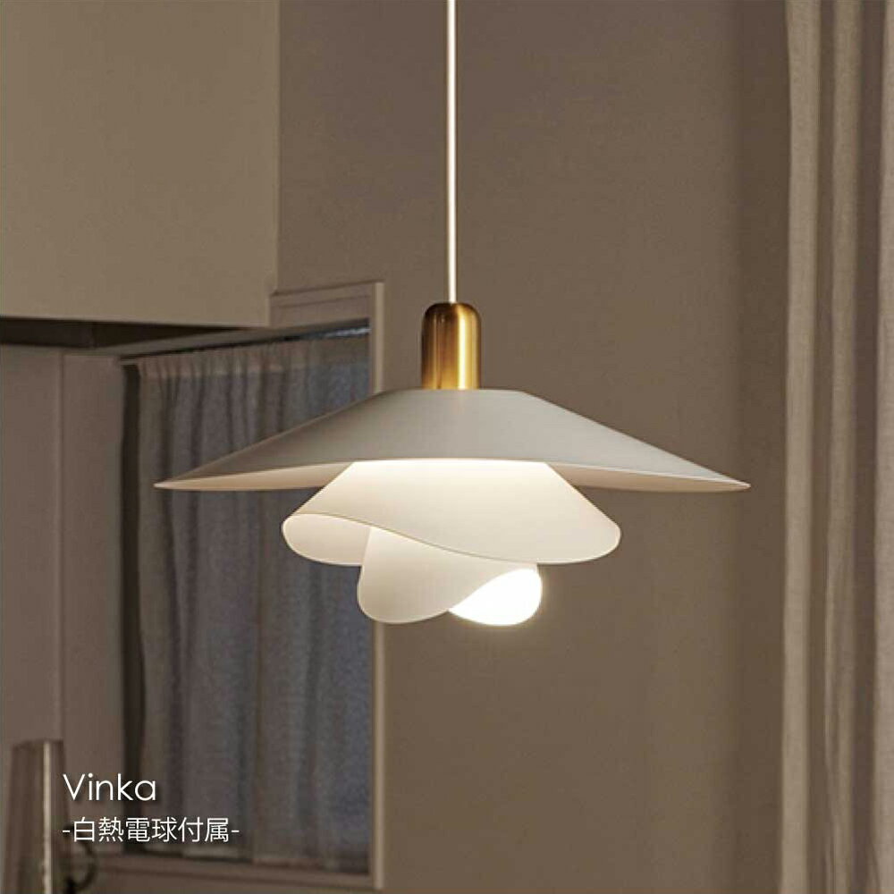 【9月中旬入荷分予約受付中】INTERFORM Vinka (白熱電球付属) 1灯 北欧 モダン ペンダントライト シーリングライト ダイニング アンティーク カウンター トイレ 階段 レトロ シンプル 照明 照明器具 おしゃれ ホワイト ゴールド スチール デザイナー 大きい 100W LT-4181のサムネイル