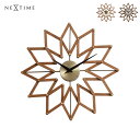 NeXtime Kal ネクスタイム 時計 掛け時計 壁掛け 静か 静音 木製 木 木目調 アンティーク ミッドセンチュリー かわいい アナログ 北欧 モダン おしゃれ リビング インテリア シンプル 贈り物 結婚祝い 新築祝い シルバー ゴールド NXT-J052 NXT-J053
