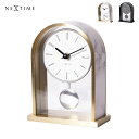 NeXtime Marble Pendulum ネクスタイム 時計 置き時計 振り子時計 置き型 大理石 静か 静音 北欧 モダン おしゃれ ジャパンディ 和風 和モダン ジャパニーズモダン ホテルライク アンティーク かわいい アナログ シンプル ブラック ホワイト 黒 白 NXT-J027 NXT-J028