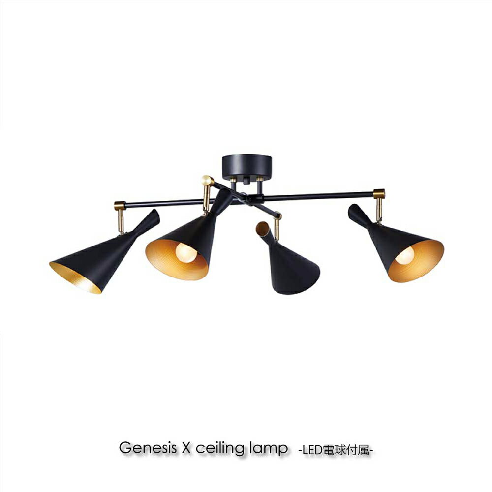 ARTWORK STUDIO Genesis-ceiling lamp (LED電球付属) 4灯 シーリングライト 明るい 照明 照明器具 北欧 アンティーク モダン おしゃれ スポットライト ダイニング モダン 天井 シンプル ライト ランプ 6畳 8畳 LED AW-0567E
