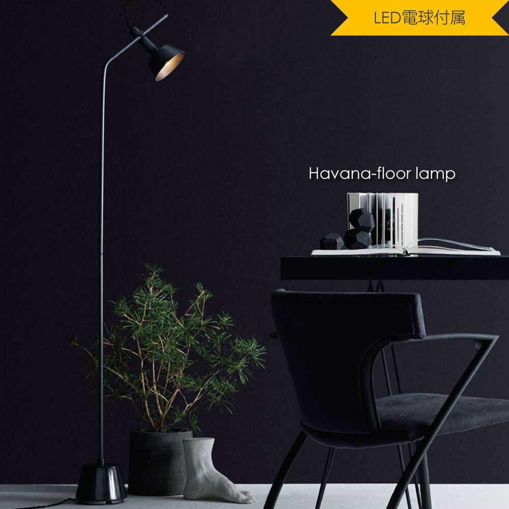 ART WORK STUDIO Havana Floor Lamp(LED電球付属) 北欧 モダン フロアライト 床置き アンティーク リビング 寝室 ベッドルーム ブラック 黒 大理石 レトロ シンプル 照明 照明器具 おしゃれ 40W AW-0529E