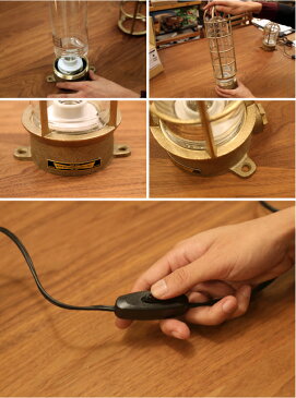 【LED電球付属】ART WORK STUDIO Beach house-basic lamp(L) with cable ウォールランプ 玄関 照明 北欧 LED対応 真鍮 おしゃれ アンティーク コンセント付き 60W BR-5018E