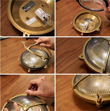 【LED電球付属】ART WORK STUDIO Beach house-round wall lamp with cable ウォールランプ 玄関 照明 北欧 LED対応 真鍮 おしゃれ アンティーク コンセント付き BR-5026E