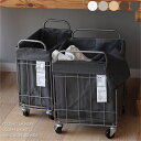 BRID WIRE ARTS PRO FOLDING LAUNDRY SQUARE BASKET with CASTER 40L WIDE ランドリーバスケット ランドリーワゴン バスケット かご カゴ キャスター 収納 折り畳み 折りたたみ ワイヤー 北欧 おしゃれ モダン 持ち手 カート グレー ホワイト 白 ベージュ ブラウン 003385