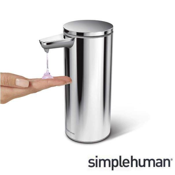 simplehuman シンプルヒューマン センサーポンプソープディスペンサー 266ml シルバー(ツヤタイプ) ステンレス おしゃれ 自動 防水