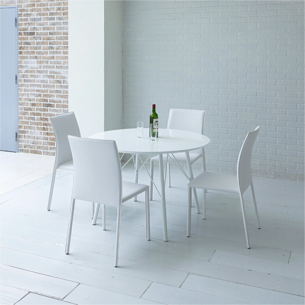 【単品販売】フレスコ ダイニングテーブル 105 丸テーブル 白 ホワイト 4人用 単品 食卓 円卓 円 円型 丸 カフェテーブル アンティーク ナチュラル モダン 北欧 レトロ 100cm 高さ72cm 4人掛け おうちカフェ 家具 おしゃれ 可愛い 北欧 TDT-1381 [3]