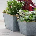 Galvanized Plant Cover “Rectangle 32” 鉢カバー 鉢 四角 長方形 カップ 植木鉢 おしゃれ 可愛い 室内 ポット 和風 ア...
