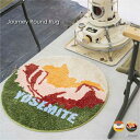 Journey Round Rug ヨセミテ 玄関マット 屋内 室内 ラグ 北欧 敷物 洗える アメリカン おしゃれ アンティーク モダン 雑貨 インテリア ナチュラル ネイティブ イエロー 黄色 グリーン 緑 円 丸 ラウンド 厚手 滑り止め