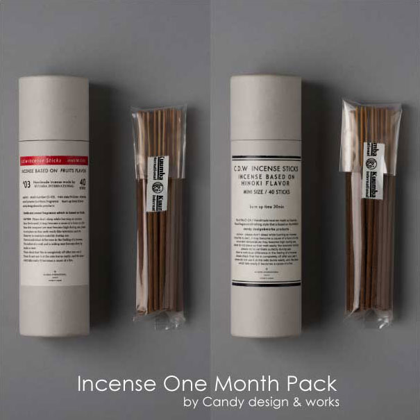 楽天asquisse＼ポイント最大36倍 11日 1:59まで／Incense One Month Pack Candy design & works インセンスワンマンスパック KUUMBA インダストリアル インセンス スティック お香 おしゃれ アウトドア キャンプ 癒し ヒノキ ウッド フルーツ