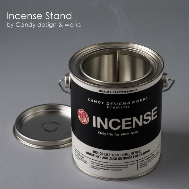 Incense Stand Candy design works インセンススタンド お香立て ペンキ缶 インダストリアル インセンスポット インセンスホルダー スティック メンズライク 缶 スタンド お香 おしゃれ 雑貨 アウトドア キャンプ 持ち運び