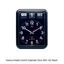 Twemco Radio Control Calendar Clock RC-12A Black トゥエンコ ラジオコントロール カレンダークロック パタパタ時計 時計 電波時計 電波 日付 壁掛け 掛け時計 壁掛け時計 レトロ 北欧 モダン おしゃれ 贈り物 結婚祝い 新築祝い シンプル 黒 ブラック RC-12A