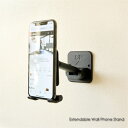 KIKKERLAND Extendable Wall Phone Stand スマホスタンド フレキシブル ハンズフリー 両手解放 おもしろ テレワーク 充電しながら 壁 壁付け スマホ スタンド 寝室 車 テレビ 寝ながら かわいい シンプル おしゃれ コンパクト ブラック 黒