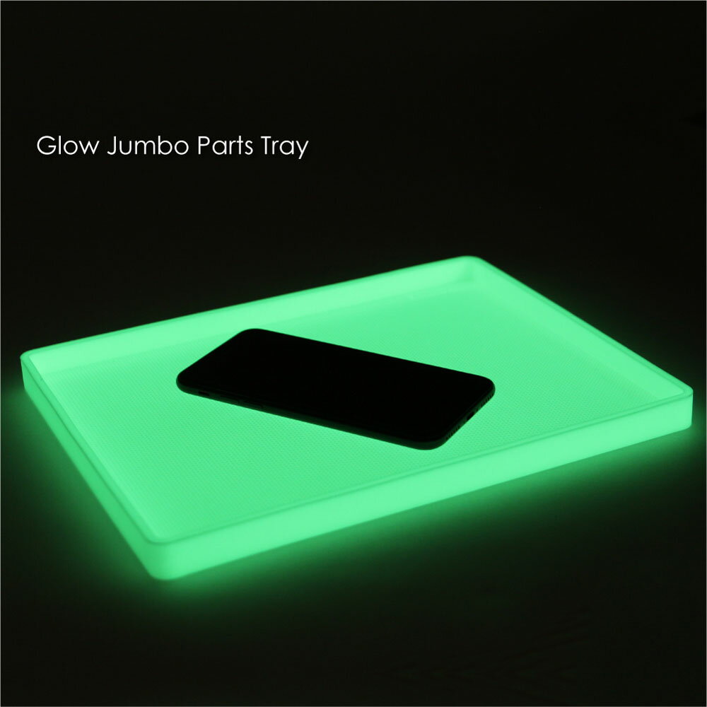 Glow Jumbo Parts Tray グロージャンボパーツトレイ トレー 蓄光 夜光 発光 収納 北欧 おしゃれ インテリア かわいい 小物入れ スチール アクセサリー 腕時計 トレイ 鍵置き