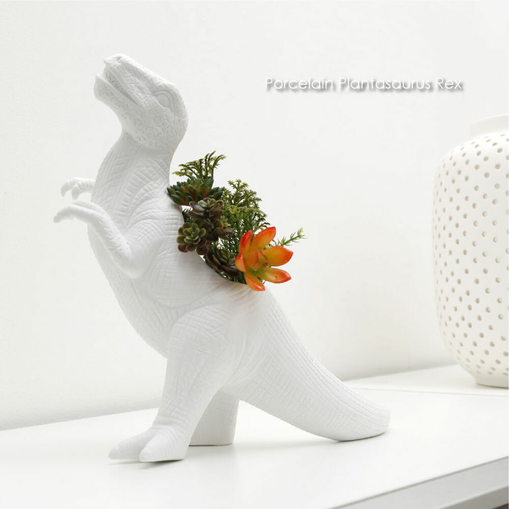KIKKERLAND Porcelain Plantasaurus Rex キッカーランド ティラノサウルス レックス 恐竜 プランター 鉢 カップ 植木鉢 陶...