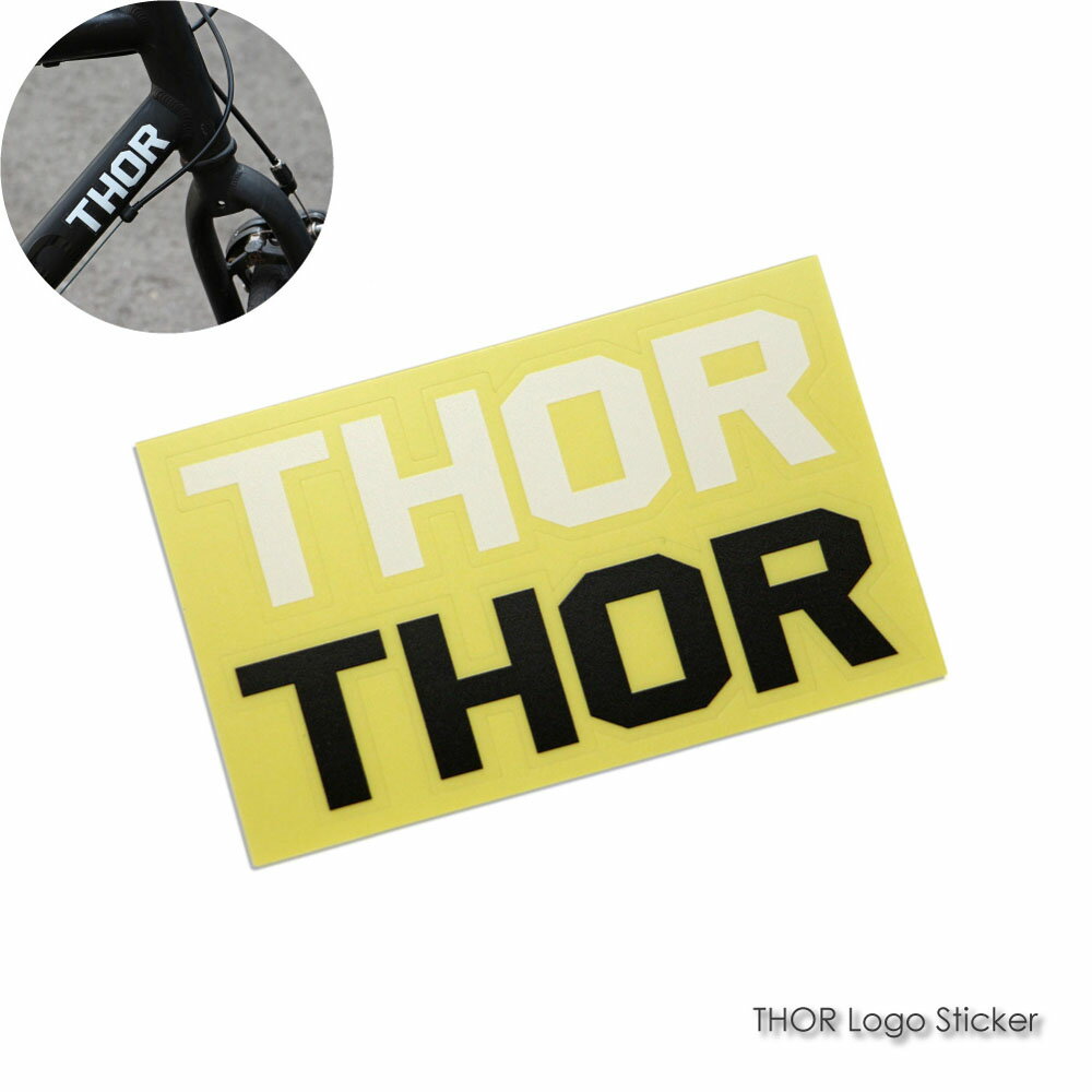 【メール便対応250円】THOR Logo Sticker ロゴステッカー アメリカン アルファベット ブランド iphoneケース スマホ 車 バイク 自転車 スーツケース 耐水 アウトドア キャンプ シンプル おしゃれ かわいい かっこいい 北欧 白 黒 ホワイト ブラック