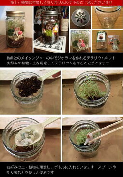 Make Your Own Terrarium Kit メイクユアオウンテラリウムキット ボトルテラリウム フィギュア 人形 セット メイソンジャー Ball社 ビン 瓶 レトロ