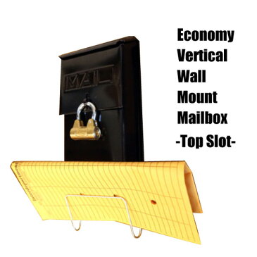 fulton corporation Economy Vertical Wall Mount Mailbox 郵便受け 郵便ポスト メールボックス 新聞受け ポスト 壁付け メールボックス 鍵 レバー ブラック コンパクト 北欧