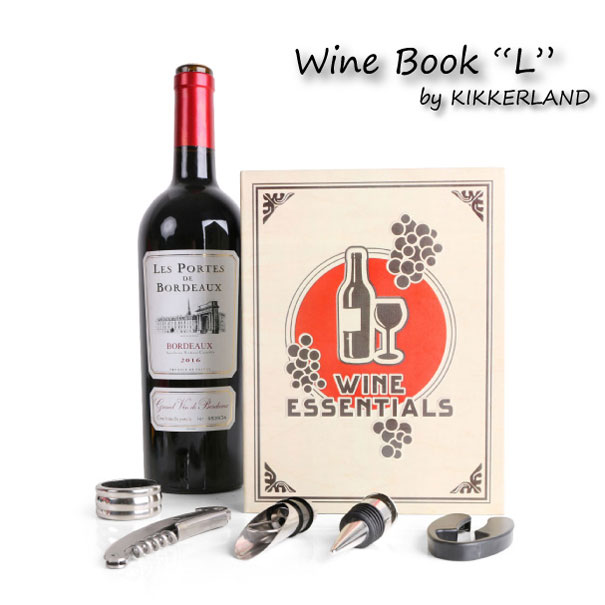 KIKKERLAND Wine Book “L”ワインオープナー ワインクーラー 栓抜き ポアラー ボトルストッパー ホイルカッター ギフト セット プレゼント おしゃれ【HL_NEW_18】