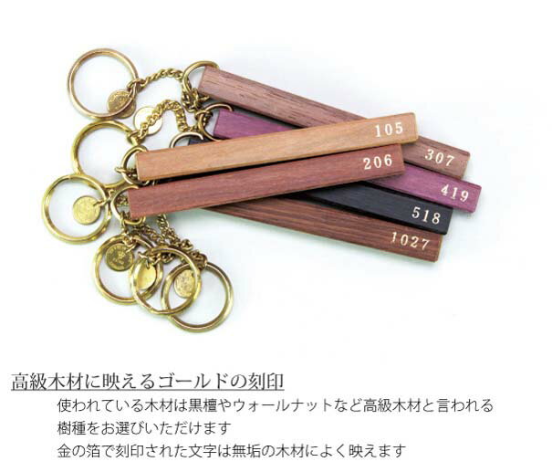 ＼ ポイント最大29倍 23日 1:59まで／PICUS Wood Hotel Key Free No. 名入れ 名前入れ キーホルダー ウッド 木製 真鍮 ブラス おしゃれ プレゼント ギフト 卒業記念品 卒業祝い 記念日 木婚式 オーダー