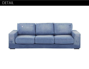 ＼キャッシュレス5%還元／ journal standard Furniture FRANKLIN SOFA 3P DAMAGE DENIM フランクリンソファダメージデニム ブルー デニムソファ 家具 3人掛け ソファ おしゃれ インダストリアル アンティーク ヴィンテージ 男前