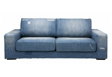 ＼キャッシュレス5%還元／ journal standard Furniture FRANKLIN SOFA DAMAGE DENIM フランクリンソファダメージデニム ブルー デニムソファ 家具 2人掛け 2.5人掛け ソファ おしゃれ インダストリアル アンティーク ヴィンテージ 男前