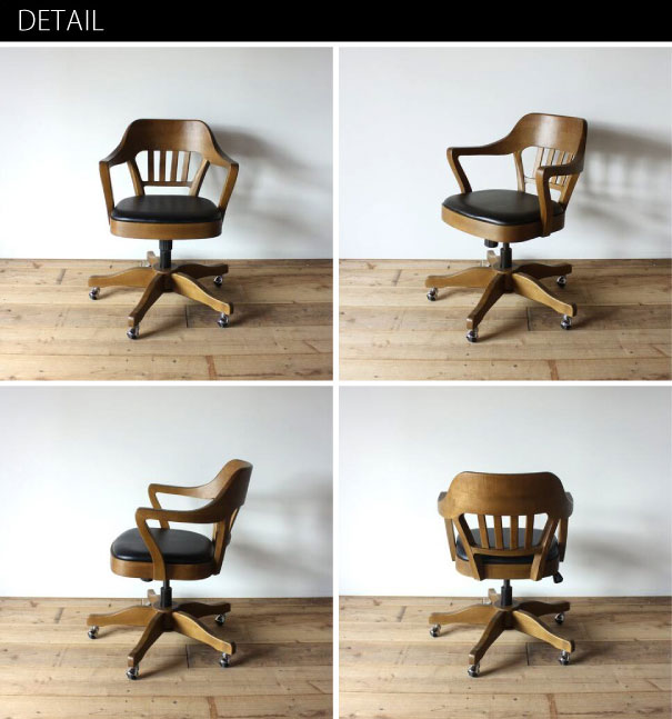 ACME FURNITURE SHAW WALKER DESK CHAIR ショーデスクチェア オフィスチェア 椅子 肘付 家具 おしゃれ アンティーク 背もたれ 可愛い 合皮 キャスター 高さ調節 北欧 在宅勤務 在宅ワーク テレワーク [2]