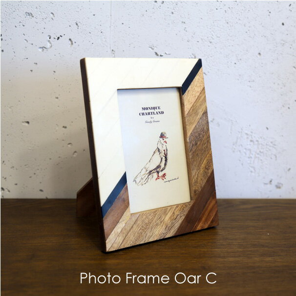 Rakuten - フォトフレーム 写真立て PHOTO FRAME OAR C 写真 壁掛け ウッド 木製 ホワイト 白 ネイビー ネイティブ ブラウン ベージュ