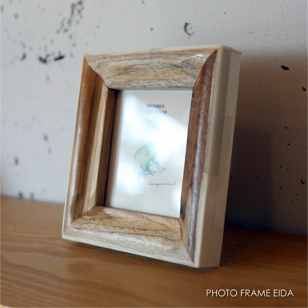 Rakuten - PHOTO FRAME EIDA フォトフレーム 写真立て 壁掛け ウッド 木製 おしゃれ 結婚祝い かわいい アンティーク インテリア オブジェ 記念日 置物 真鍮 ホワイト 白 ベージュ アイボリー ナチュラル 北欧 モダン レトロ 玄関 プレゼント ギフト 縁起物 正方形
