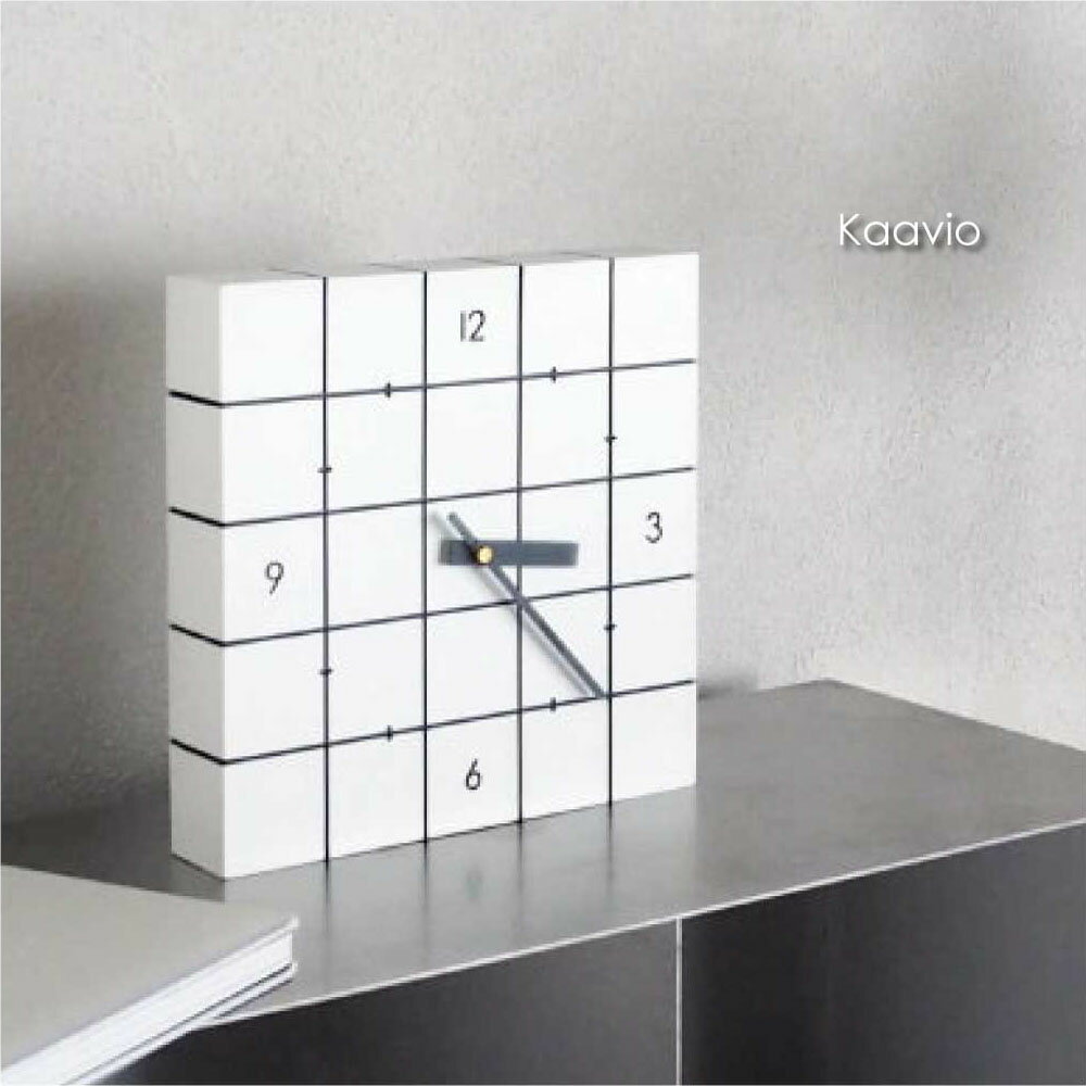 Rakuten - INTERFORM Kaavio 時計 壁掛け スイープムーブメント 静か 静音 アンティーク レトロ かわいい アナログ 北欧 ジャパンディ ナチュラル モダン 四角 正方形 スクエア おしゃれ 贈り物 結婚祝い 新築祝い リビング シンプル 子供部屋 白 ホワイト CL-4504
