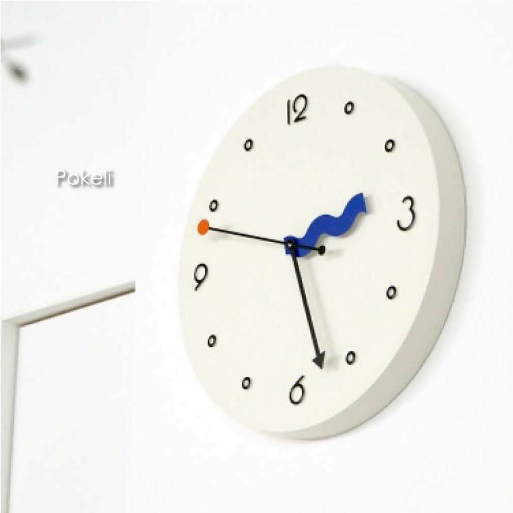 Rakuten - INTERFORM Pokeli 時計 壁掛け スイープムーブメント 静か 静音 アンティーク レトロ かわいい アナログ 北欧 ジャパンディ ナチュラル モダン 丸 ラウンド おしゃれ 贈り物 結婚祝い 新築祝い リビング シンプル 子供部屋 白 ホワイト CL-4505