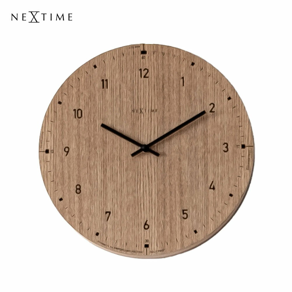 Rakuten - NeXtime Bon ネクスタイム 時計 掛け時計 壁掛け 静か 静音 木製 木 木目調 北欧 モダン おしゃれ ジャパンディ 和風 和モダン ジャパニーズモダン ホテルライク アンティーク かわいい アナログ リビング インテリア シンプル 贈り物 結婚祝い 新築祝い NXT-J024