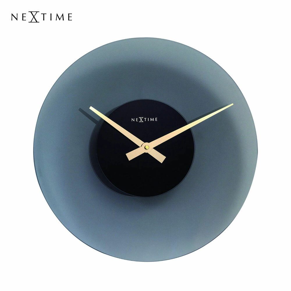 Rakuten - NeXtime Float ネクスタイム 時計 掛け時計 壁掛け 静か 静音 北欧 モダン おしゃれ ミッドセンチュリー デザイナー ホテルライク アンティーク かわいい アナログ リビング インテリア シンプル ガラス ゴールド ブラック 黒 グレー NXT-8196