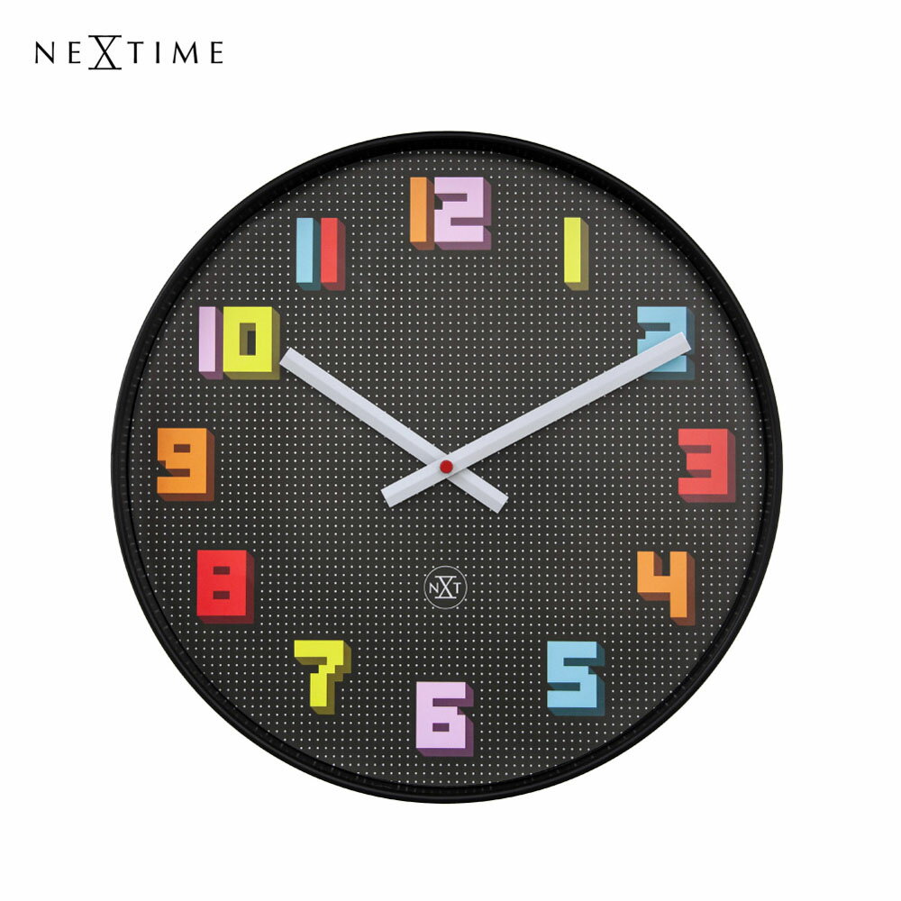Rakuten - NeXtime Game ネクスタイム 時計 掛け時計 壁掛け 静か 静音 北欧 モダン おしゃれ ミッドセンチュリー デザイナー ホテルライク アンティーク かわいい アナログ リビング インテリア シンプル 子供部屋 キッズ レトロゲーム NXT-7372