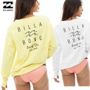 Lのみ【ゆうパケット】24SS レディース BILLABONG ラッシュガードTシャツ LOGO L/S BOAT NECK TEE BE013-866: 正規品/ビラボン/長袖/BE013866/surf