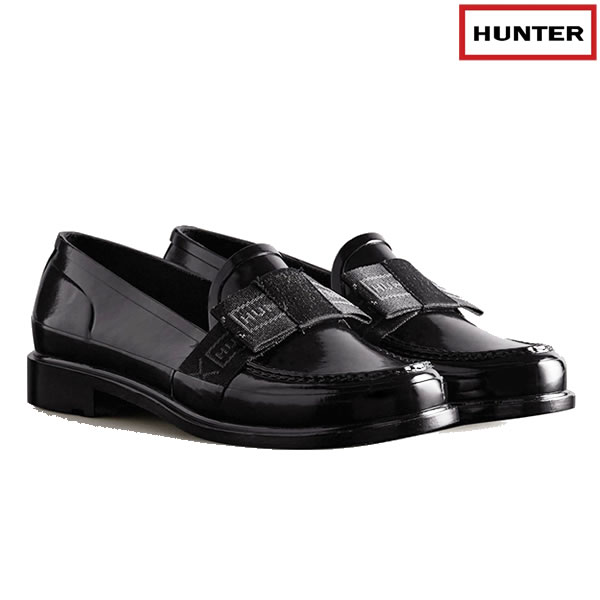 fB[X HUNTER CV[Y Refined Slim Fit Bow Gloss Penny Loafers wff1096rgl: Ki/n^[/C