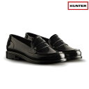 「全品10倍 22日08時迄」レディース HUNTER レインシューズ Refined Gloss Penny Loafers WFF1095RGL: 正規品/ハンター/靴/cat-fs