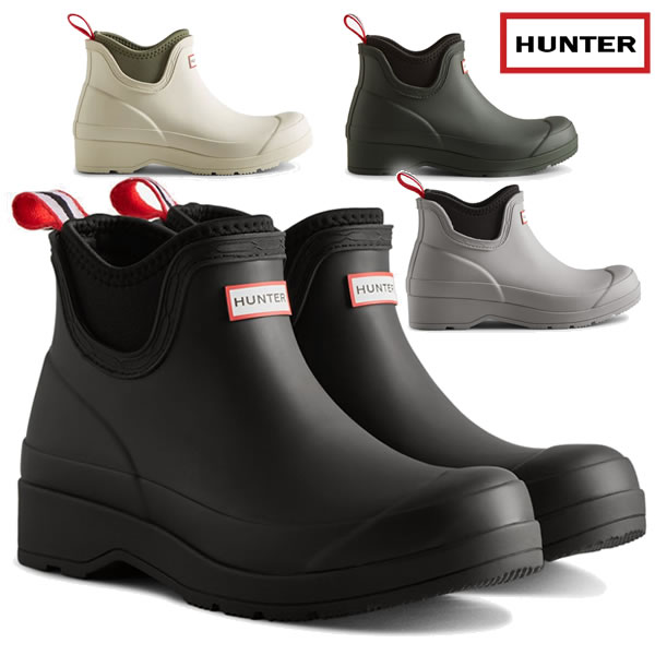 「全品5-10倍 21日08時迄」レディース HUNTER レインブーツ Women 039 s Play Neoprene Chelsea Boots WFS3020RMA: 正規品/ハンター