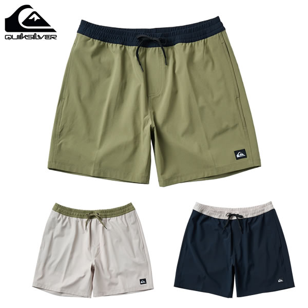 【ゆうパケット】25SS QUIKSILVER トランクス QBS252007 COLORBLOCK SOLID VOLLEY 17NB: 正規品/クイックシルバー/メンズ/サーフパンツ/海パン/ボードショーツ/surf