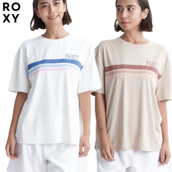 【ゆうパケット】24SS ROXY ラッシュガードTシャツ RLY241037 RETRO 90'S RASH: 正規品/レディース/ロキシー/半袖/surf