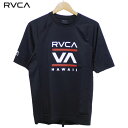 【ゆうパケット】23SS RVCA ラッシュガードTシャツ HAWAII STACKED SS BD041-824: 国内正規品/ルーカ/ メンズ/半袖/BD041824/surf