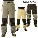 SESSIONS パンツ BRACKET JOGGER PANT 定価：　￥19,000 (税抜き) トラックパンツにインスパイアー！ 重要な箇所にシームテープ加工 DWR耐久撥水コーティング 内部ウエストアジャスター イージーアジャストベルト 裾エラスティック 10,000mm/10,000gm フリースライナー ジョガーFIT レイヤー4WAYストレッチ メーカーチャート(※大体の目安です) XS: ウエスト63.5-68.5　ヒップ79-84　股下75　胸囲81-86 S:　ウエスト71-76　ヒップ86.5-91.5　股下76　胸囲89-94 M: ウエスト79-84　ヒップ94-99　股下79　胸囲96.5-101.5 L: ウエスト86.5-91.5　ヒップ101.5-106.5　股下79　胸囲104-109 XL: ウエスト94-99　ヒップ109-114　股下81　胸囲112-117 ◆予めご了承下さいませ◆。 在庫システムのデータ反映タイムラグ等により、まれにご注文商品が欠品している場合がございます。 お使いのパソコンやモニターの環境により、色に違いが 出ることがあります。