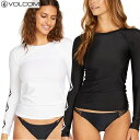 【ゆうパケット】23SS レディース VOLCOM ラッシュガード SIMPLY CORE LS O0312301: 正規品/ボルコム/長袖/surf