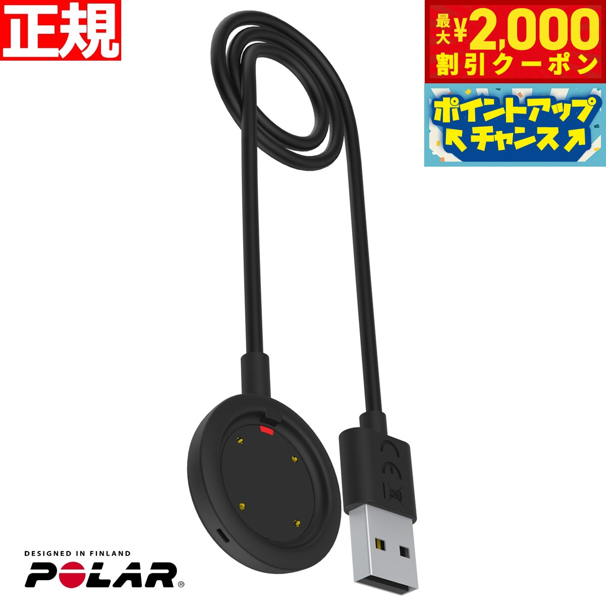 【最大2000円OFFクーポン！＆店内ポイント最大52倍！本日限定！】ポラール Polar Grit X Vantage Ignite 専用 USB充電ケーブル 91070106 日本正規品