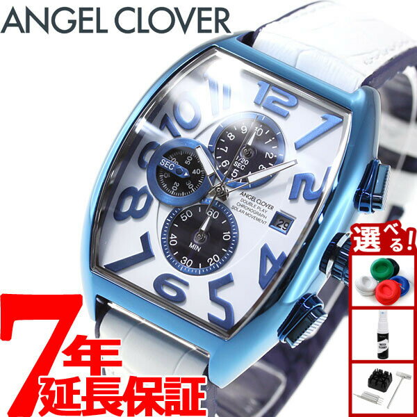 【店内ポイント最大42倍！2月25日！】エンジェルクローバー Angel Clover 腕時計 メンズ ダブルプレイ ソーラー DOUBLE PLAY SOLAR クロノグラフ DPS38BNV-WH