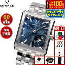 【本日限定!エントリーで最大5000P&抽選で100%ポイントバック】【60回分割手数料無料!】ミナセ MINASE 腕時計 メンズ 自動巻き FIVE WINDOWS ブレスレットモデル VM03-M03SB