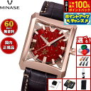 【本日限定!エントリーで最大5000P&抽選で100%ポイントバック】【60回分割手数料無料!】ミナセ MINASE 腕時計 自動巻き JAPAN ART COLLECTION URUSHI 漆 ~蒔絵~ FIVE WINDOWS Mid size 流れ桜 レザーモデル 18Kピンクゴールド VM07-LDBMA6-KPJ