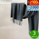【8/5限定!抽選で最大10000ptバック&2000円OFFクーポン】The Tartan Blanket Co. オーバーサイズスカーフ チャコール 3点セ...