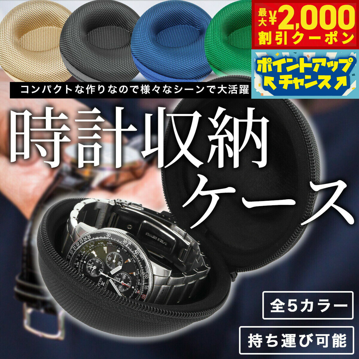 【最大2000円OFFクーポン！＆店内ポイント最大56倍！スーパーSALE！】時計ケース 1本 収納ケース 持ち..