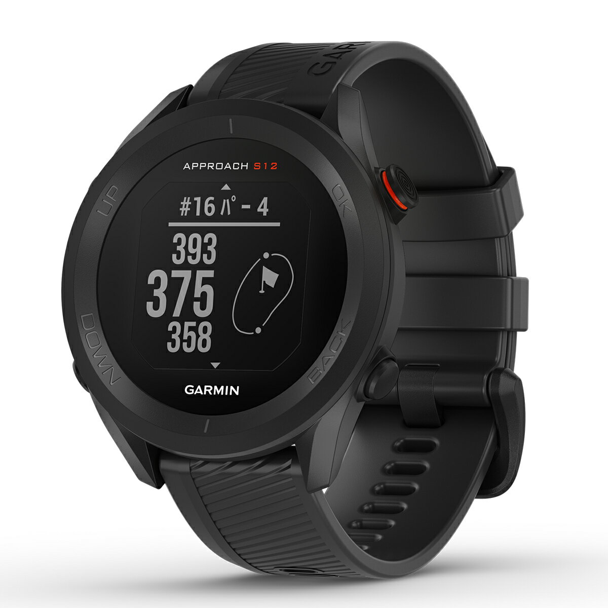 ガーミン Approach S12 Black アプローチ ブラック 010-02472-20 GARMIN スマートウォッチ ブラック ゴルフ GPS ウェアラブル 腕時計 メンズ レディース